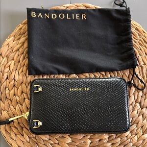 Bandolier Black Crossbody Wallet